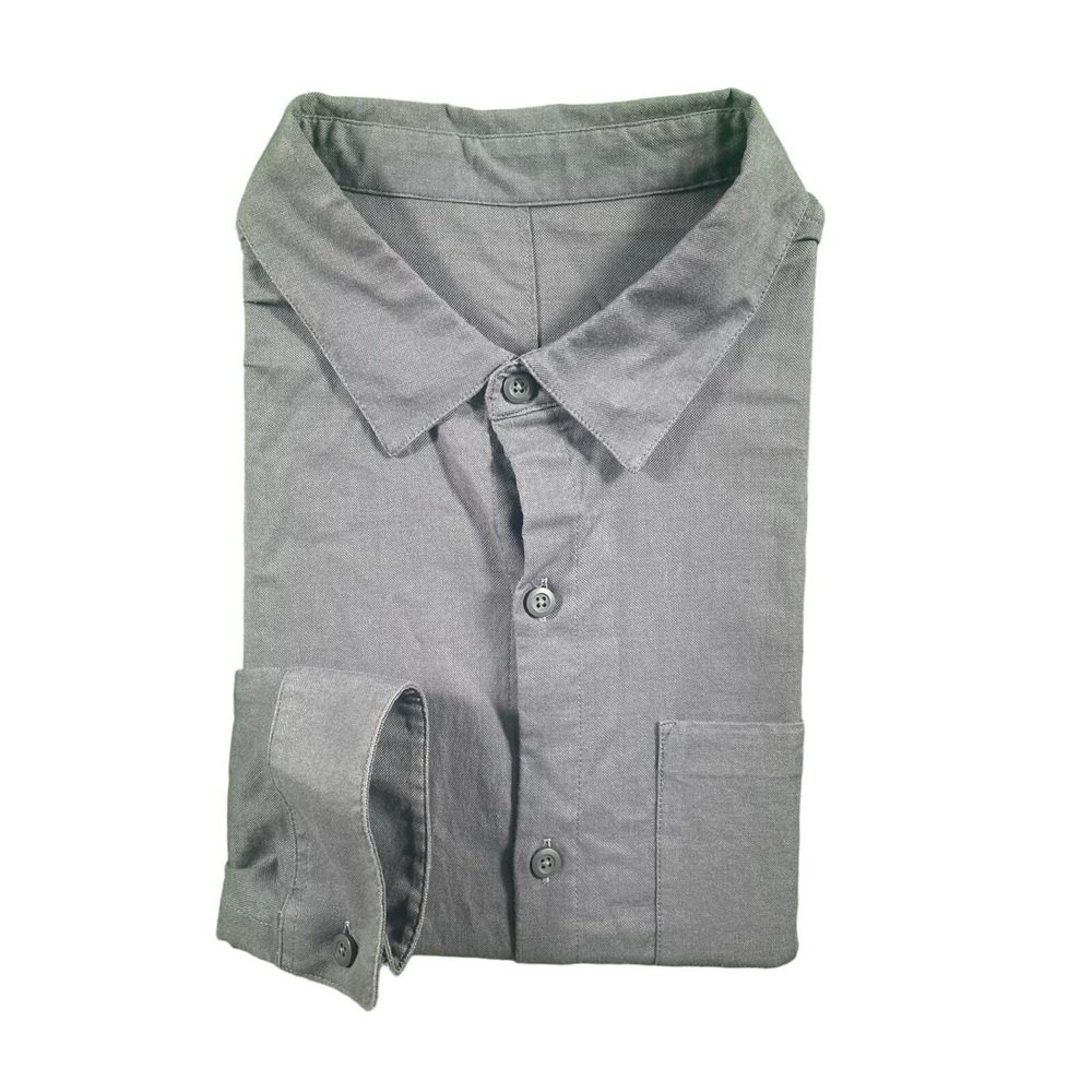 Lululemon Commission Long Sleeve Oxford Shirt Gray Men's Size M/L EUC Read Desc.